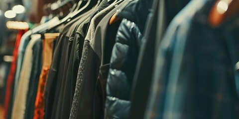 Fototapeta premium Clothes on hangers