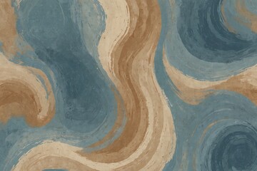 acrylic blue and beige swirls with strong paint texture, background