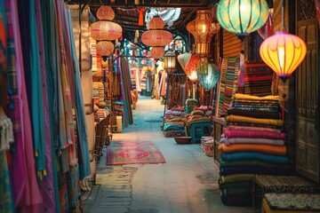 Obraz premium bustling bazaar
