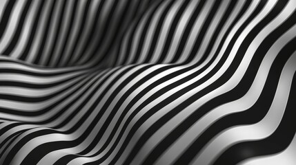Wavy lines creating a sense of disorientation   AI generated illustration