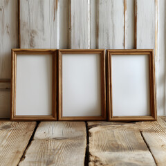 Wooden vertical frame mockup, frame mockup, for art