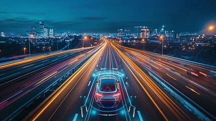 next-gen automotive technology featuring electric vehicles with supercomputers and artificial intelligence
