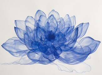 Vibrant Water Lotus Abstract Art Generative AI