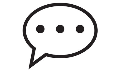 chat message icon set, Chat speech bubble, Social media message. Vector illustration