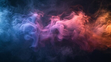 a dreamlike landscape of color and smoke: explore an illustration of a colorful abstract smoke background