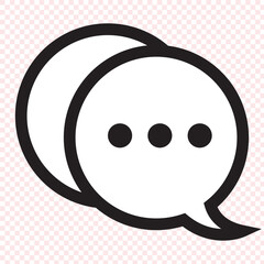 Chat vector icon. Talk bubble speech icon. Blank empty bubbles vector design elements.