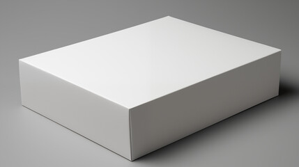 Bo&icirc;te en carton pos&eacute; sur un fond neutre. Mock-up pour marque, entreprise. Objet, colis, emballage. Commerce, entrep&ocirc;t. Pour conception et cr&eacute;ation graphique. 