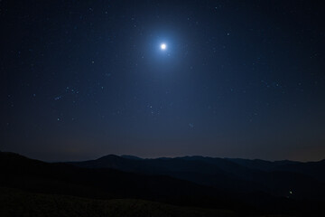 日本の高知と愛媛にまたがる四国カルストのとても美しい星空