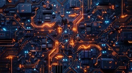 Fototapeta premium the power within: an abstract CPU illustration with a plasma effect