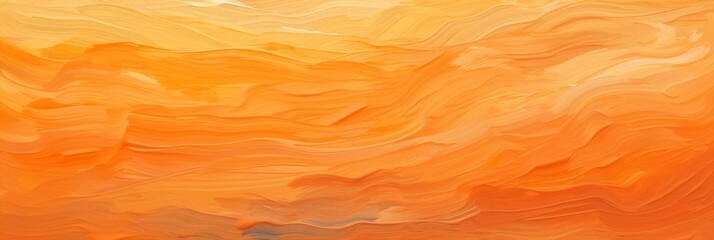 Orange Waves Texture With Smooth Painted Surface Effect. Textured Abstract Background. Generative AI