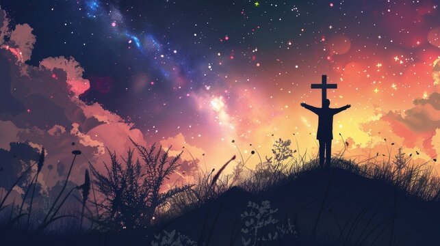 A Christian illustration of faith and spirituality  AI generated illustration