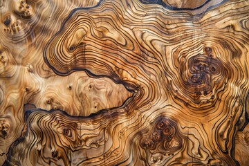 The intricate details of olive wood grain, highlighted by natural light, perfect for luxury woodworking backgrounds. - obrazy, fototapety, plakaty