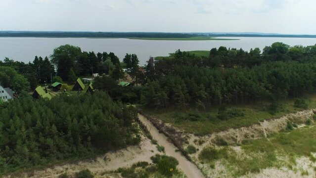 Panorama Centrum Lake Bukowo Dabkowice Krajobraz Aerial View Poland