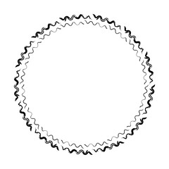 Abstract circle round grunge border frame ring for decoration ornament in vector illustration