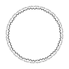 Abstract circle round grunge border frame ring for decoration ornament in vector illustration