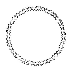 Abstract circle round grunge border frame ring for decoration ornament in vector illustration