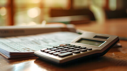 A savings account book and calculator emphasizing the importance of financial planning and budgeting for future goals.