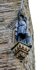 Statue of William Wallace at the Wallace Monument in Stirling Scotland - 785706333