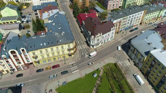 Kosciuszki Street Sanok Aerial View Poland