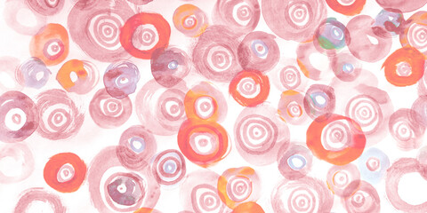 Dot Wallpaper. White Tiles Pattern. Coral Sketch