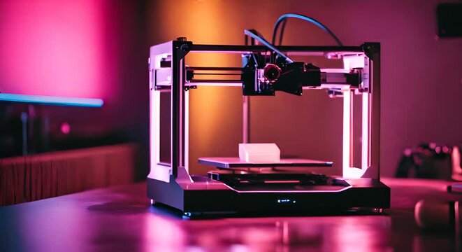 3d printer making a design.
