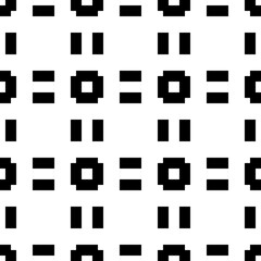 Seamless pattern. Figures, blocks illustration. Ethnic motif. Rectangles, shapes ornament. Tiles, forms wallpaper. Bricks backdrop. Geometric background. Digital paper, textile print, abstract vector - 785709523