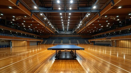 Table tennis arena made with Ai generative technology