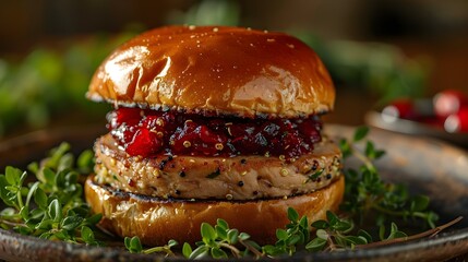 Savory Turkey Slider with Quinoa-Cranberry Topping. Concept Turkey Recipes, Slider Ideas, Quinoa Toppings, Cranberry Flavors