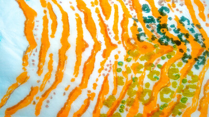 Art Textile. Tiger Skin. Retro Watercolour