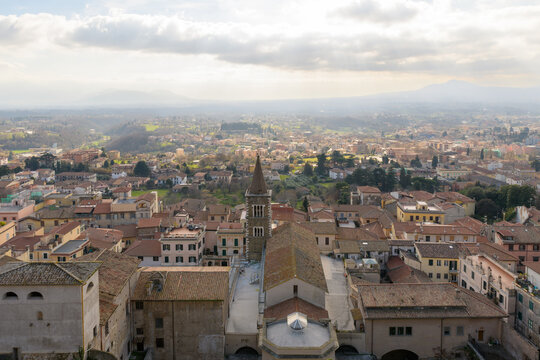 View of city Palestrina, Italy