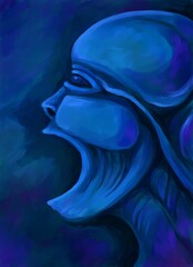 Alien creature, sketch - digital painting  - 785718187