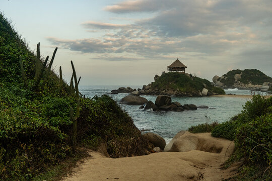 Serene Hut Amidst Nature on Tayrona Park's Coastline