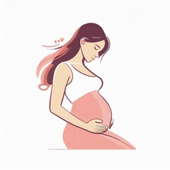 Kobieta w ciąży ilustracja