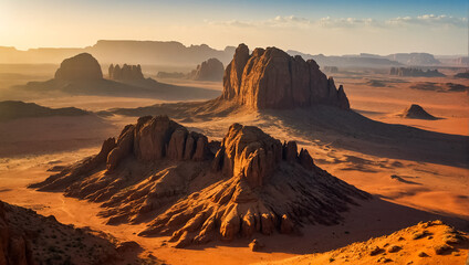 amazing  rocks in the Algerian desert - obrazy, fototapety, plakaty