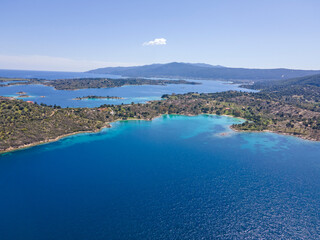 Obraz premium Sithonia coastline near Lagonisi Beach, Chalkidiki, Greece