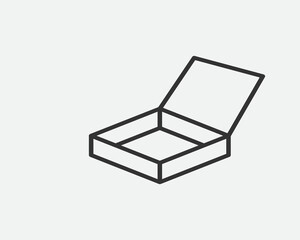 Delivery packaging vector icon. Cargo cardboard box icons. Carton package sign from line geometric shapes.