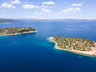 Obraz premium Sithonia coastline near Lagonisi Beach, Chalkidiki, Greece