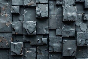 Close-up of dark textured tiles with a chaotic and moody visual, perfect for concept art or abstract designs