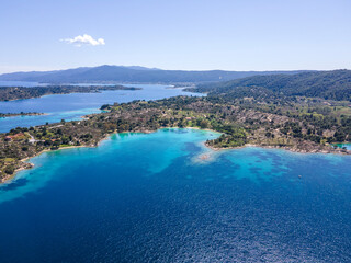Fototapeta premium Sithonia coastline near Lagonisi Beach, Chalkidiki, Greece