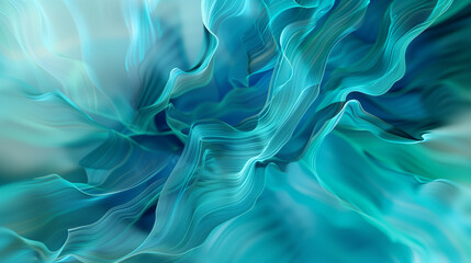 Fluid blue waves with silky texture