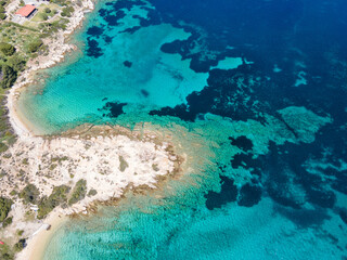 Sithonia coastline near Lagonisi Beach, Chalkidiki, Greece