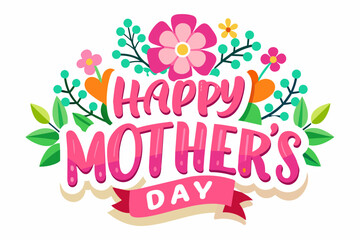 happy mother's day vector illustration