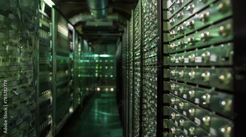 Poster modern data center server room