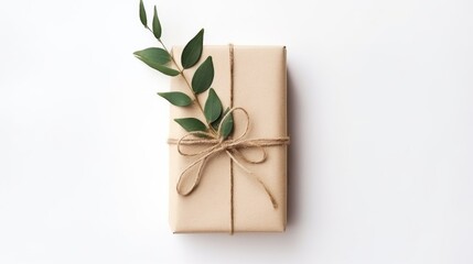 hemp string ribbon gift flatlay, ai