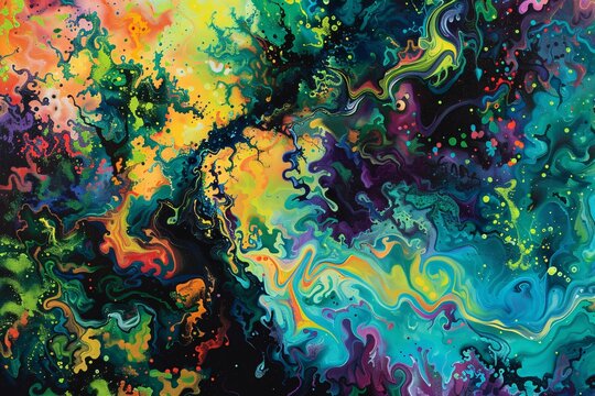 Behold a mesmerizing fusion of abstract psychedelia and the serenity of nature