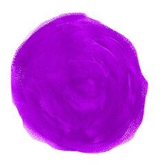 Fioletowa plama w kształcie koła  -  izolowany plik graficzny w formie karteczki, nalepki. - obrazy, fototapety, plakaty