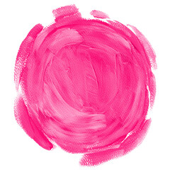 Różowa plama w kształcie koła  -  izolowany plik graficzny w formie karteczki, nalepki. - obrazy, fototapety, plakaty