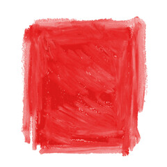 Czerwona plama w kształcie koła  -  izolowany plik graficzny w formie karteczki, nalepki. - obrazy, fototapety, plakaty