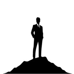 minimalist business man standing pose back view vector black color silhouette, Black color silhouette (54)