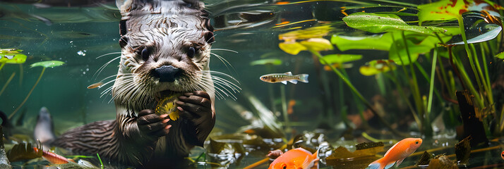 Pictorial Dive into the Aquatic Life and Diet of Otters